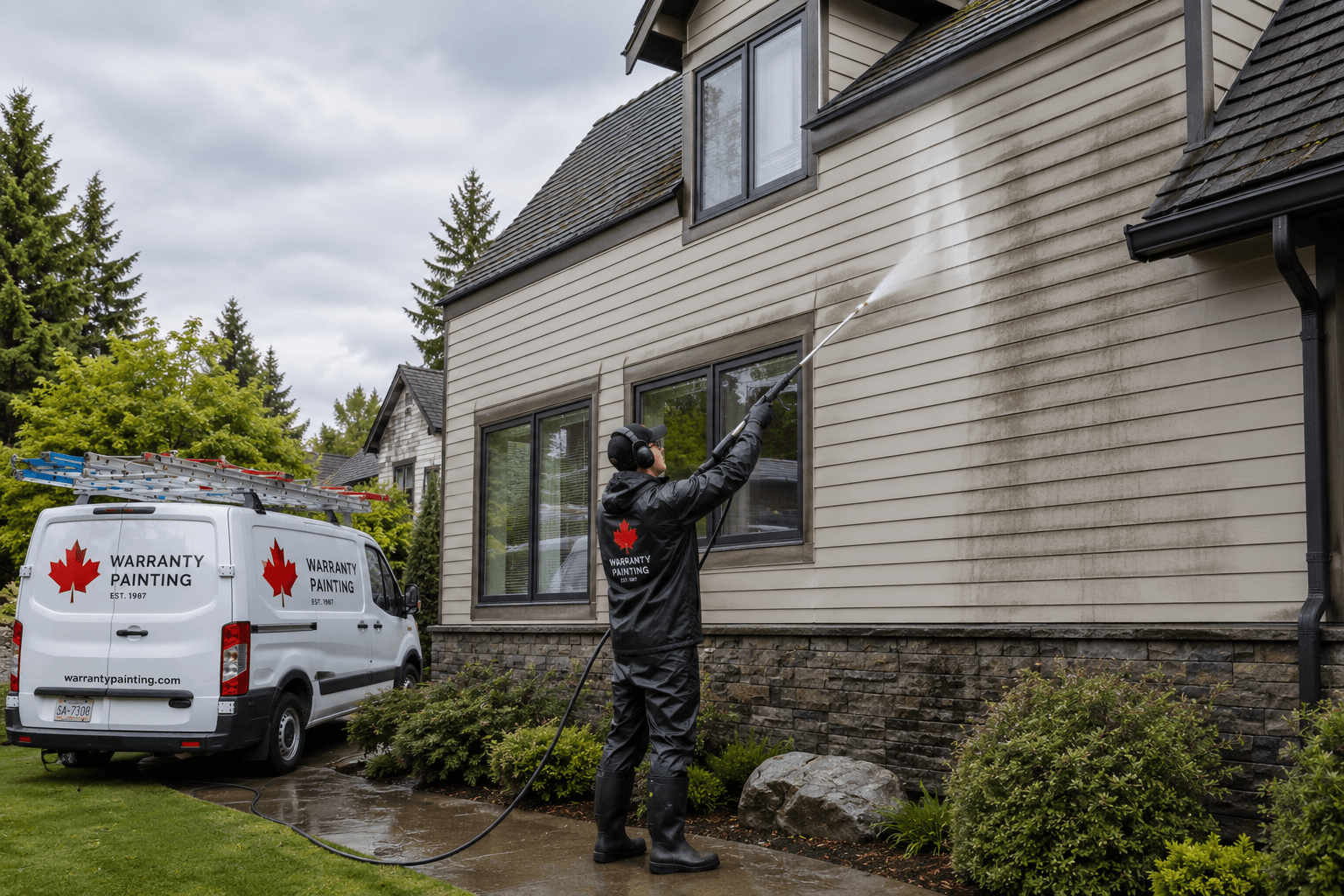 Professional exterior power washing in Greater Vancouver